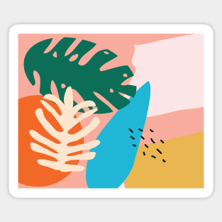 Abstract Plant Art Sticker